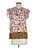 Chenault 100% Polyester White Short Sleeve Blouse Size S - photo 1