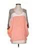 Gold Hawk 100% Silk Color Block Orange 3/4 Sleeve Top Size XS - photo 1