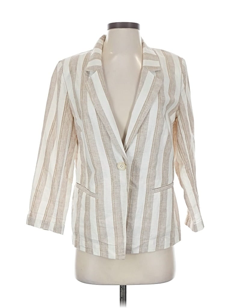 Pre-owned Chico's Blazer Jacket In White