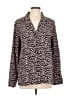 Kaileigh Animal Print Pink Long Sleeve Blouse Size L - photo 1