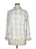Sincerely Jules 100% Rayon Plaid Ivory Long Sleeve Button-Down Shirt Size XL - photo 1