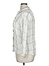Sincerely Jules 100% Rayon Plaid Ivory Long Sleeve Button-Down Shirt Size XL - photo 5