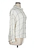 Sincerely Jules 100% Rayon Plaid Ivory Long Sleeve Button-Down Shirt Size XL - photo 4