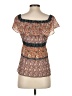 Bailey 44 100% Viscose Brown Short Sleeve Blouse Size XS - photo 2