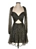 Bardot 100% Polyester Metallic Gray Black Cocktail Dress Size 2 - photo 1