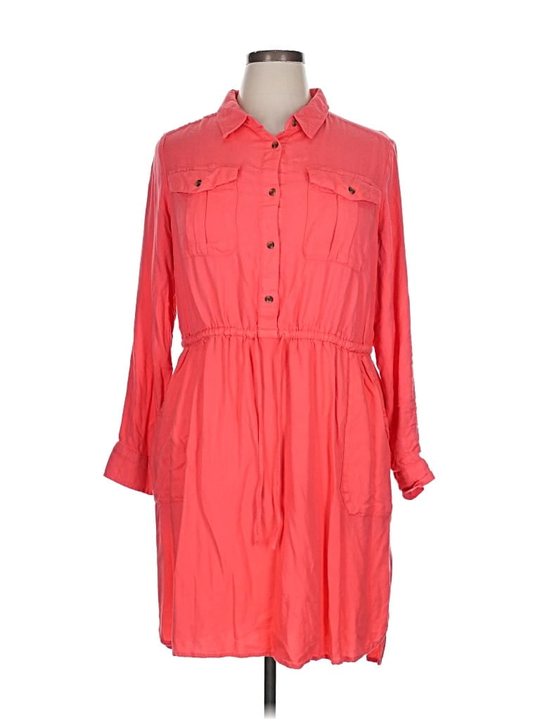 Pre-owned Time And Tru Casual Dress In Orange