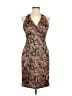 Evan Picone Paisley Brown Cocktail Dress Size 6 (petite) - photo 1