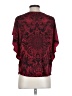Lavish 100% Polyester Burgundy Short Sleeve Blouse Size S - photo 2