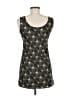 DKNY 100% Polyester Graphic Black Casual Dress Size M - photo 2
