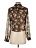 Millau 100% Polyester Floral Black Long Sleeve Blouse Size XS - photo 2