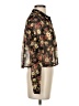 Millau 100% Polyester Floral Black Long Sleeve Blouse Size XS - photo 4