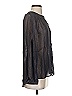 Wrap 100% Viscose Black Long Sleeve Blouse Size 4 - photo 4