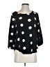 Kaileigh Polka Dots Black 3/4 Sleeve Blouse Size XS - photo 1