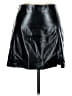 Topshop 100% Polyester Black Faux Leather Skirt Size 6 - photo 1
