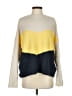 Just Female Color Block Yellow Pullover Sweater Size S - photo 1