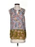 CAbi 100% Polyester Gray Sleeveless Blouse Size S - photo 1