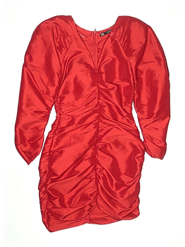 Pre-owned Zara Cocktail Dress In Red