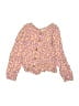 Btween 100% Rayon Floral Pink Long Sleeve Blouse Size 6X - photo 1
