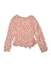 Btween 100% Rayon Floral Pink Long Sleeve Blouse Size 6X - photo 2