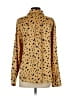 Entro 100% Polyester Animal Print Gold Long Sleeve Blouse Size S - photo 2