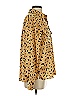 Entro 100% Polyester Animal Print Gold Long Sleeve Blouse Size S - photo 4