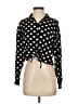 Assorted Brands Polka Dots Black Long Sleeve Blouse Size 2 - photo 1
