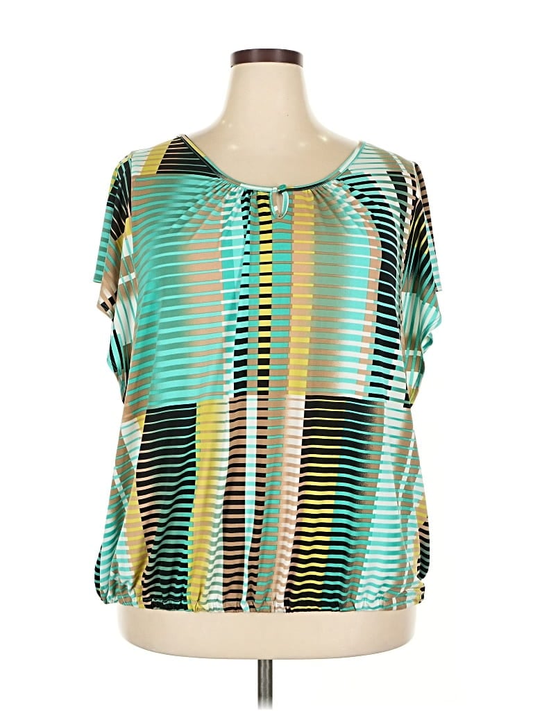 Pre-owned Worthington 3/4 Sleeve Blouse In Blue