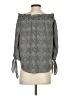 MICHAEL Michael Kors Black Gray 3/4 Sleeve Blouse Size XS - photo 2