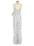 ANGL 100% Polyester Stripes White Jumpsuit Size S - photo 2