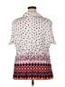 Fred David Print White Short Sleeve Blouse Size 3X - photo 2