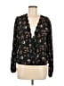 Nine Britton 100% Polyester Floral Black Long Sleeve Blouse Size M - photo 1