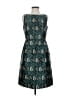 Anne Klein 100% Polyester Chevron-herringbone Teal Cocktail Dress Size 2 - photo 1