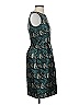 Anne Klein 100% Polyester Chevron-herringbone Teal Cocktail Dress Size 2 - photo 4