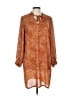 Massini 100% Polyester Animal Print Orange Casual Dress Size L - photo 1