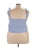 ASOS 100% Cotton Blue Sleeveless Top Size 18 - photo 2