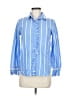 Zara Basic Stripes Blue Long Sleeve Button-Down Shirt Size M - photo 1
