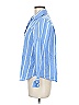 Zara Basic Stripes Blue Long Sleeve Button-Down Shirt Size M - photo 5