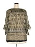 DressBarn 100% Polyester Gold 3/4 Sleeve Blouse Size XL - photo 2