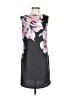 Ann Taylor LOFT 100% Polyester Graphic Gray Cocktail Dress Size 4 - photo 1