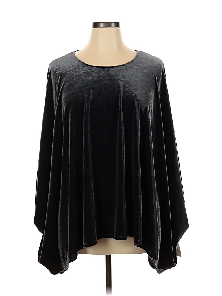 Pre-owned Natori Poncho In Gray
