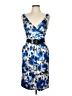 Intrigue Print Blue Cocktail Dress Size 6 - photo 1