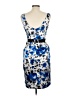 Intrigue Print Blue Cocktail Dress Size 6 - photo 2