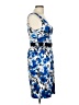 Intrigue Print Blue Cocktail Dress Size 6 - photo 4
