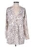 Bibi Animal Print Ivory Long Sleeve Blouse Size S - photo 1