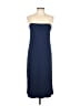 Le Superbe Solid Blue Casual Dress Size L - photo 1