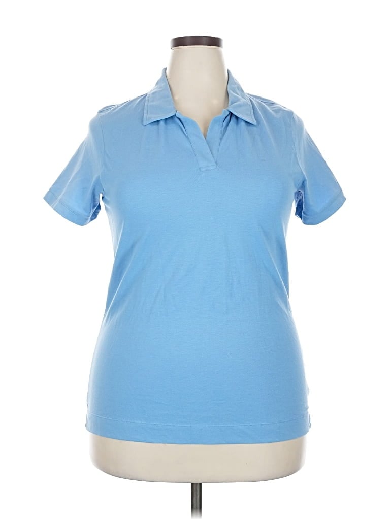 Pre-owned Cutter & Buck Short Sleeve Polo Shirt In Blue