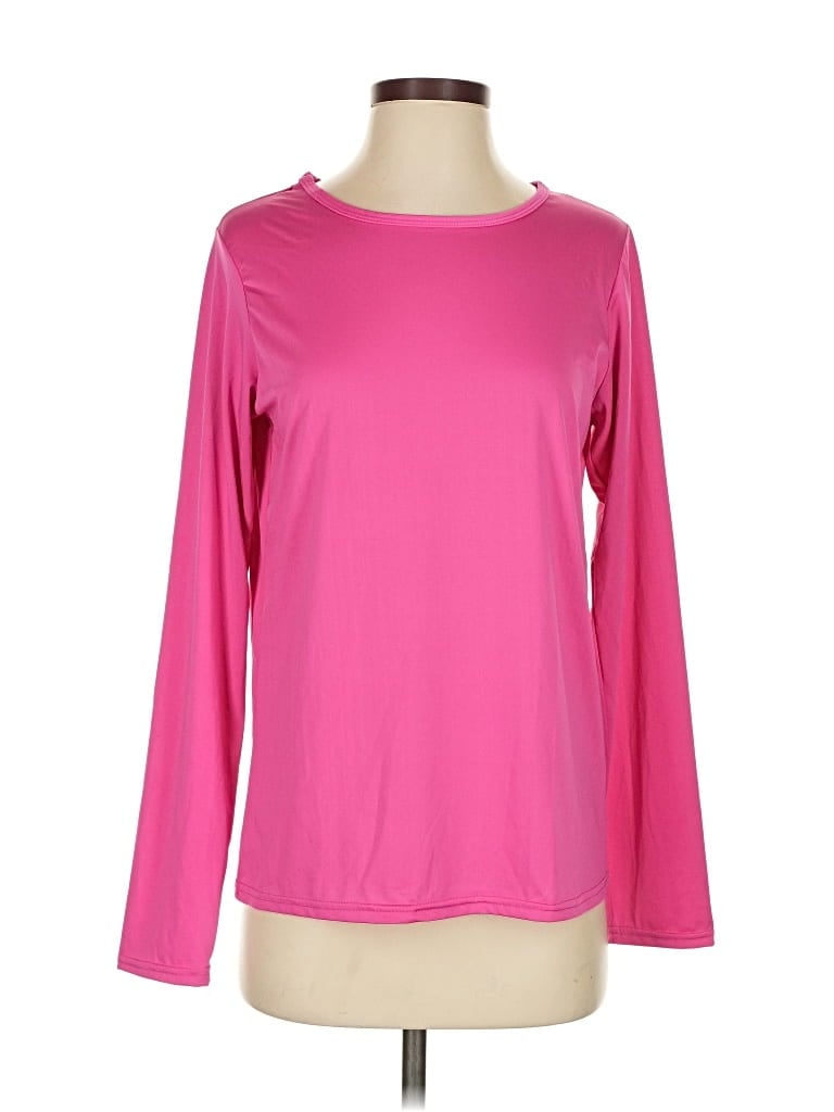 Pre-owned Real Essentials Long Sleeve T-shirt In Pink