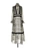 ASOS 100% Polyester Animal Print Silver Gray Cocktail Dress Size 2 - photo 1