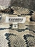 Express 100% Polyester Animal Print Silver Long Sleeve Blouse Size XS - photo 4