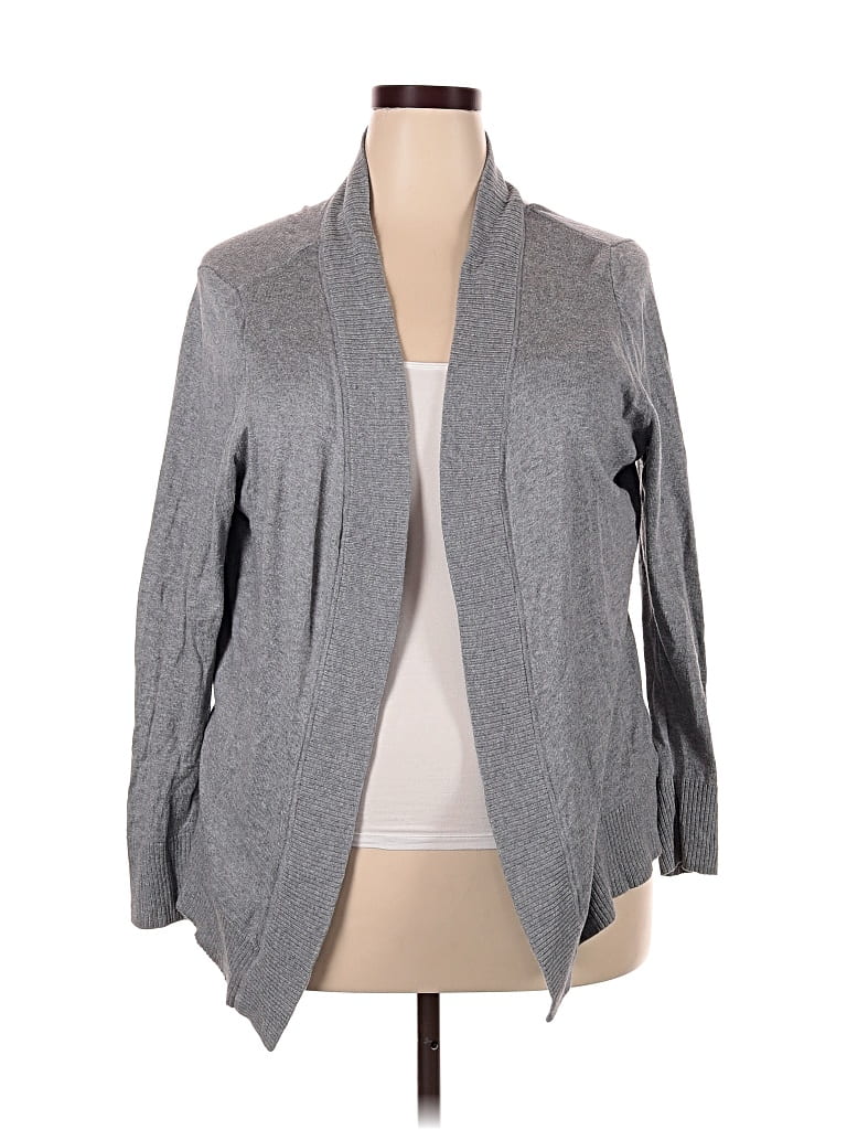 Pre-owned Worthington Cardigan Sweater In Gray